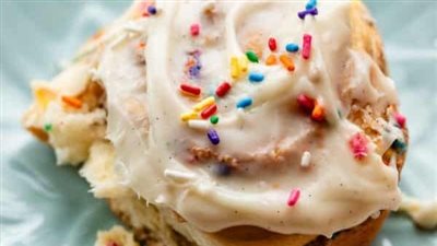 Birthday Cake Cinnamon Rolls