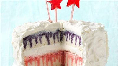 Red, White & Blueberry Poke Cake