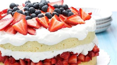 Layered Strawberry Cream Cake
