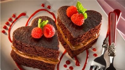 Chocolate Sweetheart Cakes for Two