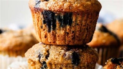 Healthy Blueberry Banana Muffins