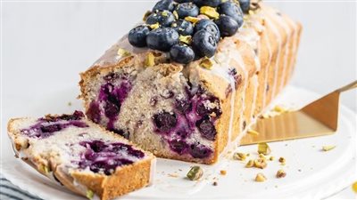 Blueberry Lemon Bread with Lemon Glaze